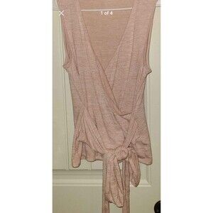 Gap super soft pink wrap top size medium